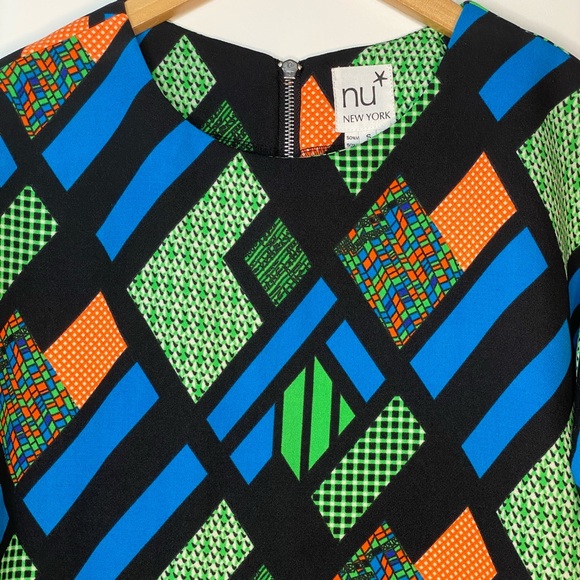 vintage NU retro-top with zip back and cap sleeves - Picture 3 of 3